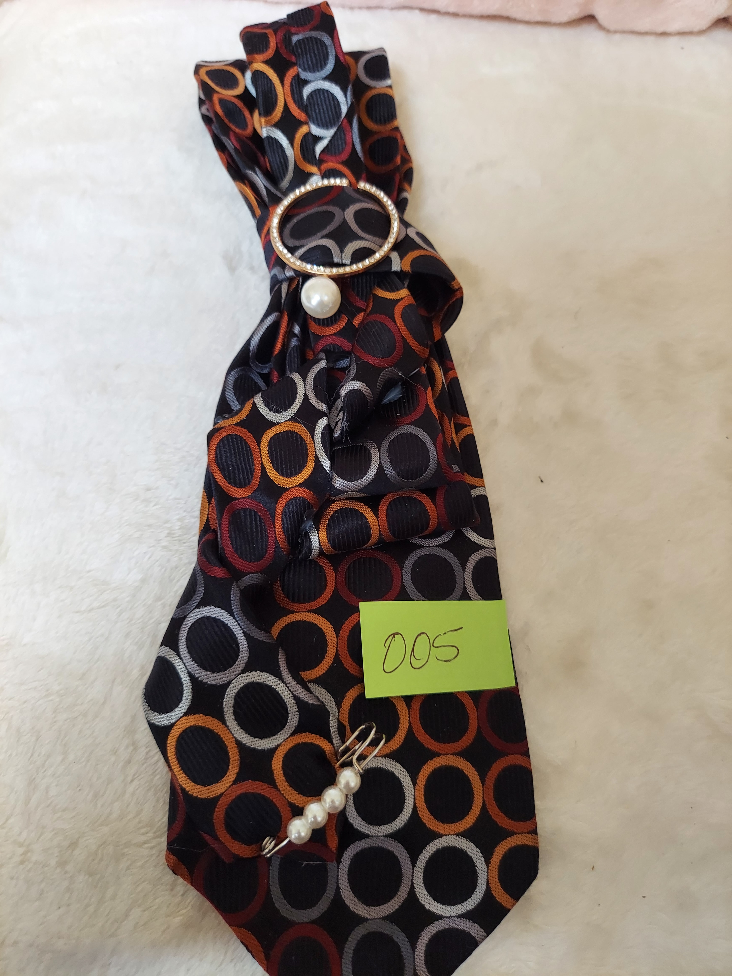 Upcycled necktie accessory